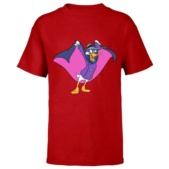 Disney Darkwing Duck - Short Sleeve T-Shirt for Kids -Customized-Red