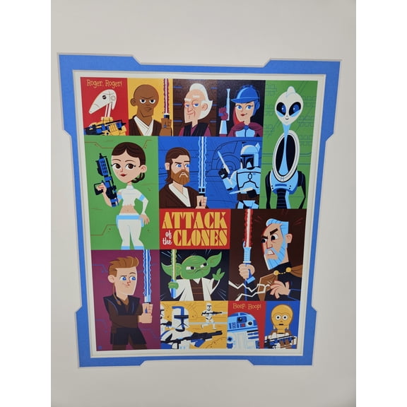 Disney David Perillo The Shroud Of The Dark Side 18 x 14 Star Wars Cartoon Art Prints