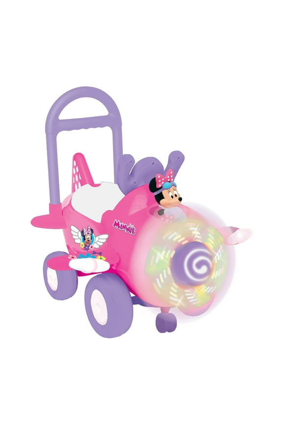 Disney Deluxe Minnie Mouse Plane Activity Ride on with Lights and Sounds, Kids Ages 12 to 36 Months
