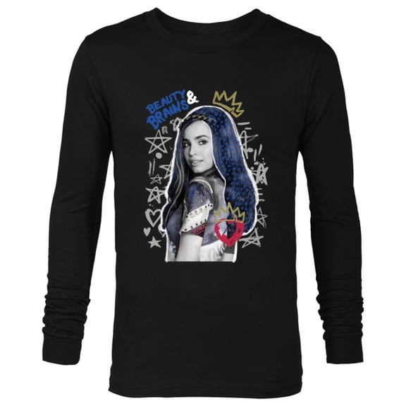 Disney Descendants 2 Evie Collage - Long Sleeve T-Shirt for Men -Customized-Black