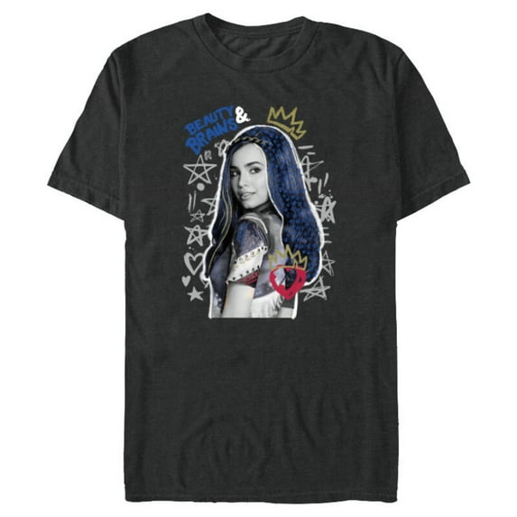 Disney Descendants 2 Evie Collage - Short Sleeve Blended T-Shirt for Adults -Customized-Dark Heather