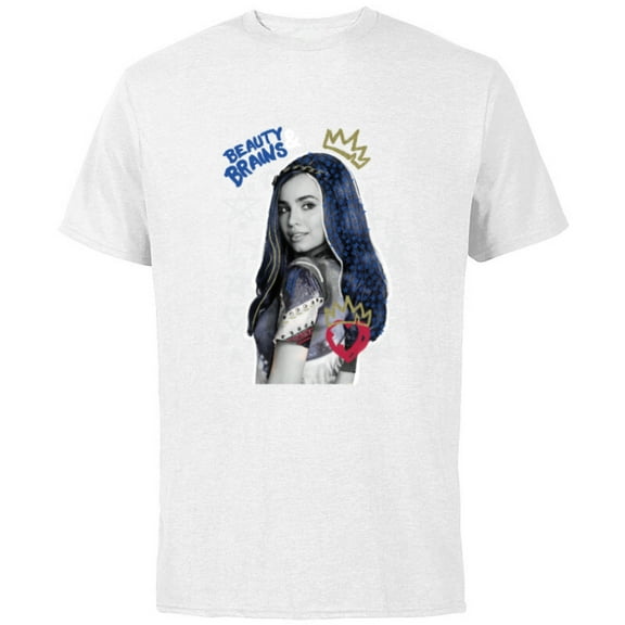 Disney Descendants 2 Evie Collage - Short Sleeve Cotton T-Shirt for Adults -Customized-White