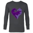 thumbnail image 1 of Disney Descendants 2 Mal Dragon - Long Sleeve T-Shirt for Men- Customized-Charcoal Heather, 1 of 5