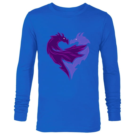 Disney Descendants 2 Mal Dragon - Long Sleeve T-Shirt for Men- Customized-Royal