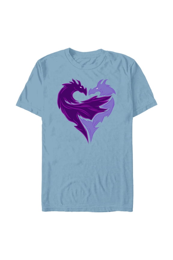 Descendants 2 Mal Dragon - Short Sleeve Blended T-Shirt for Adults- Customized-Ocean Blue