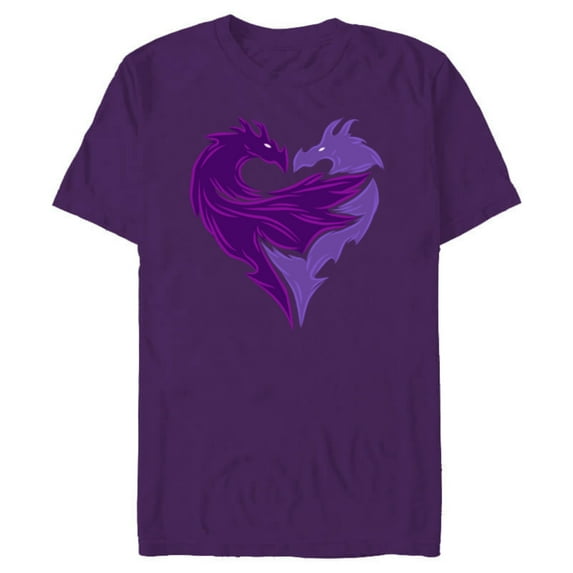 Disney Descendants 2 Mal Dragon - Short Sleeve Blended T-Shirt for Adults- Customized-Purple