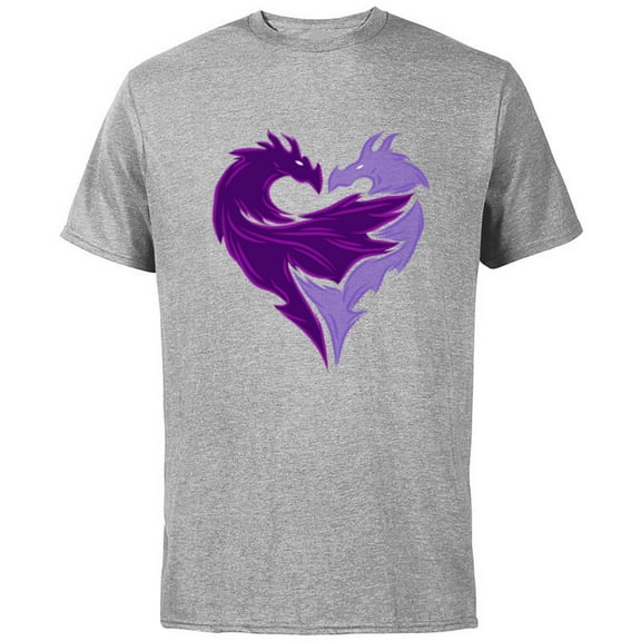 Disney Descendants 2 Mal Dragon - Short Sleeve Cotton T-Shirt for Adults- Customized-Athletic Heather