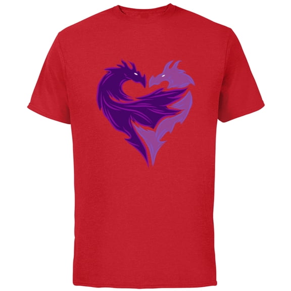Disney Descendants 2 Mal Dragon - Short Sleeve Cotton T-Shirt for Adults- Customized-Red
