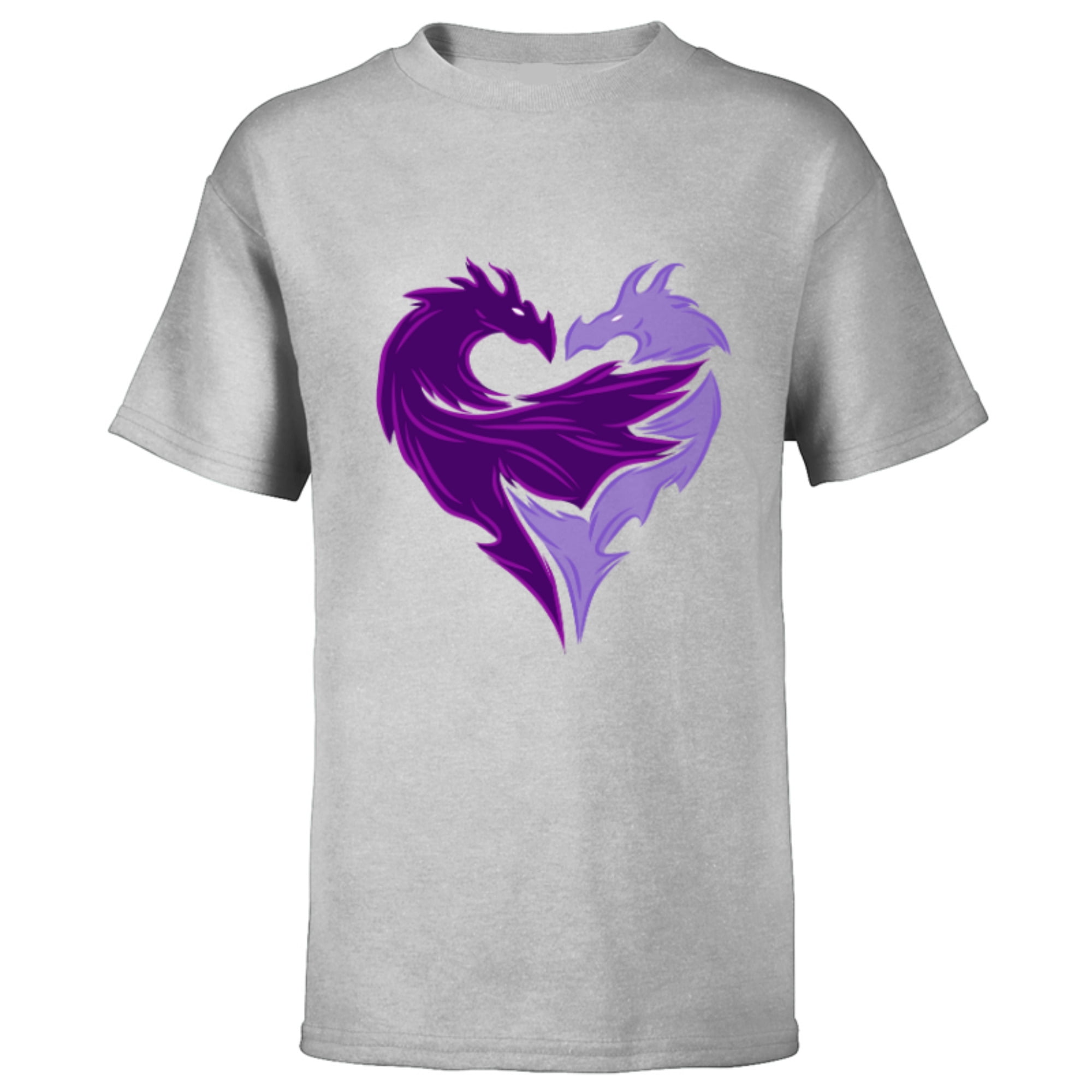 Disney Descendants 2 Mal Dragon Short Sleeve T Shirt for Kids Customized Athletic Heather Walmart