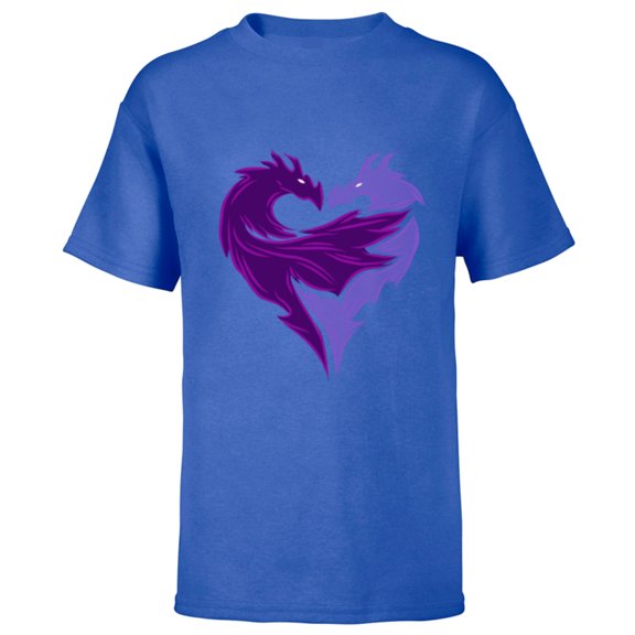 Disney Descendants 2 Mal Dragon - Short Sleeve T-Shirt for Kids- Customized-Royal