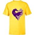 thumbnail image 1 of Disney Descendants 2 Mal Dragon - Short Sleeve T-Shirt for Kids- Customized-Yellow, 1 of 5
