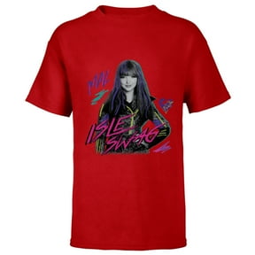 Disney Descendants 2 Mal Isle Swag - Short Sleeve T-Shirt for Kids -Customized-Red