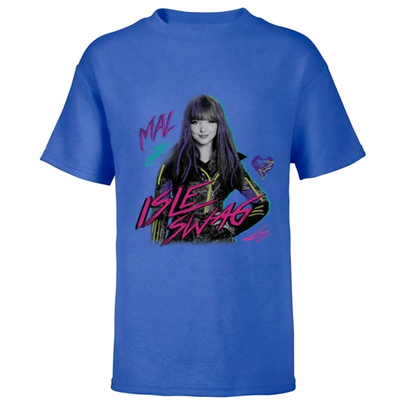 Disney Descendants 2 Mal Isle Swag - Short Sleeve T-Shirt for Kids -Customized-Royal