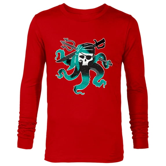 Disney Descendants 2 Uma Pirate Octopus - Long Sleeve T-Shirt for Men -Customized-New Red