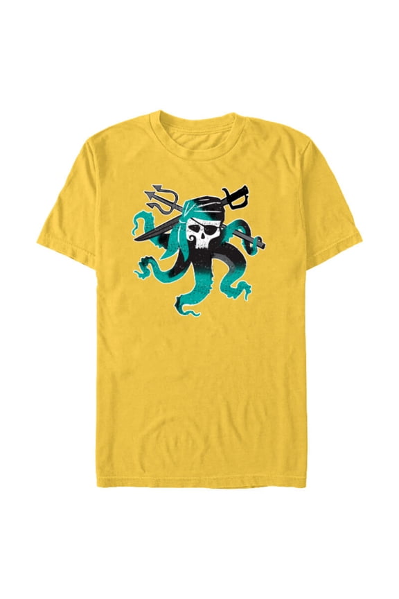 Descendants 2 Uma Pirate Octopus - Short Sleeve Blended T-Shirt for Adults -Customized-Yellow