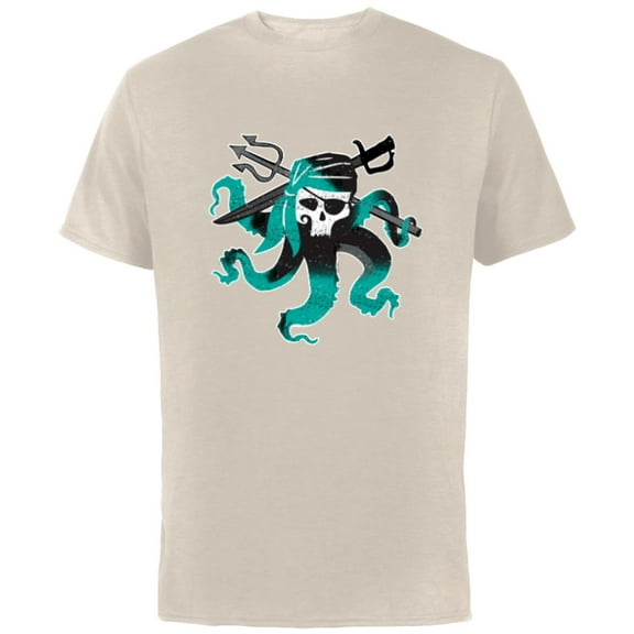 Disney Descendants 2 Uma Pirate Octopus - Short Sleeve Cotton T-Shirt for Adults -Customized-Natural