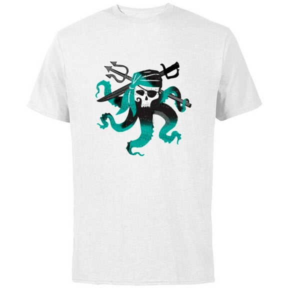 Disney Descendants 2 Uma Pirate Octopus - Short Sleeve Cotton T-Shirt for Adults -Customized-White