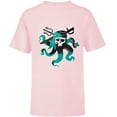 thumbnail image 1 of Disney Descendants 2 Uma Pirate Octopus - Short Sleeve T-Shirt for Kids -Customized-Soft Pink, 1 of 5