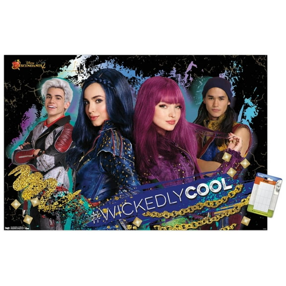 Disney Descendants 2 - Wickedly Cool Wall Poster, 22.375" x 34"