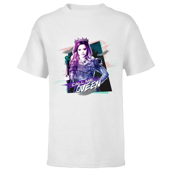 Disney Descendants 3 Audrey Call Me Queen - Short Sleeve T-Shirt for Kids -Customized-White