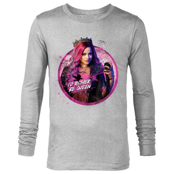 Disney Descendants 3 Audrey I'd Rather Be Queen - Long Sleeve T-Shirt for Men -Customized-Athletic Heather