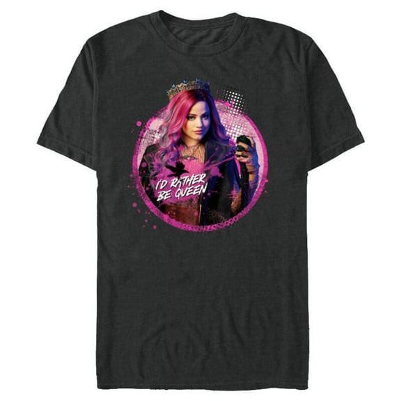 Disney Descendants 3 Audrey I'd Rather Be Queen - Short Sleeve Blended T-Shirt for Adults -Customized-Dark Heather