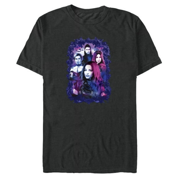 Disney Descendants 3 Carlos, Jay, Mal, and Evie - Short Sleeve Blended T-Shirt for Adults -Customized-Dark Heather