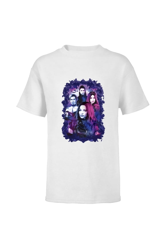Descendants 3 Carlos, Jay, Mal, and Evie - Short Sleeve T-Shirt for Kids -Customized-White