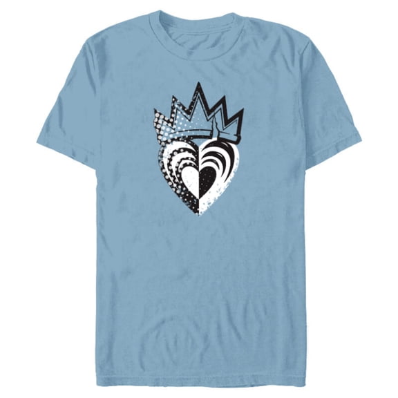Disney Descendants 3 Evie Heart Crown - Short Sleeve Blended T-Shirt for Adults -Customized-Ocean Blue