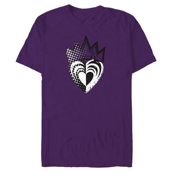 Disney Descendants 3 Evie Heart Crown - Short Sleeve Blended T-Shirt for Adults -Customized-Purple