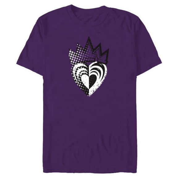 Disney Descendants 3 Evie Heart Crown - Short Sleeve Blended T-Shirt for Adults -Customized-Purple