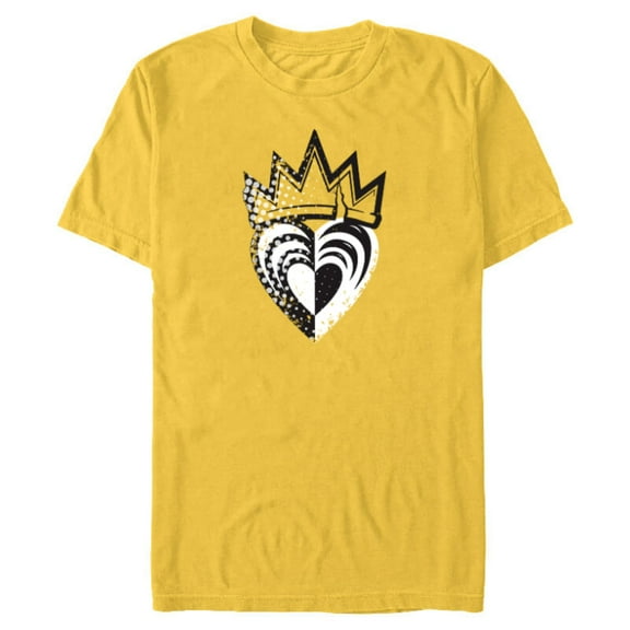 Disney Descendants 3 Evie Heart Crown - Short Sleeve Blended T-Shirt for Adults -Customized-Yellow