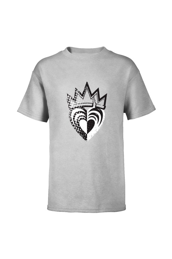 Descendants 3 Evie Heart Crown - Short Sleeve T-Shirt for Kids -Customized-Athletic Heather