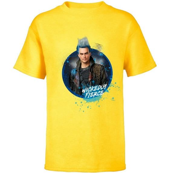 Disney Descendants 3 Hades Wickedly Fierce - Short Sleeve T-Shirt for Kids -Customized-Yellow