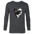 thumbnail image 1 of Disney Descendants 3 Mal Heart Dragons Motif - Long Sleeve T-Shirt for Men -Customized-Charcoal Heather, 1 of 5