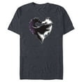 thumbnail image 1 of Disney Descendants 3 Mal Heart Dragons Motif - Short Sleeve Blended T-Shirt for Adults -Customized-Navy Heather, 1 of 5