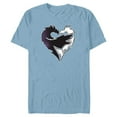 thumbnail image 1 of Disney Descendants 3 Mal Heart Dragons Motif - Short Sleeve Blended T-Shirt for Adults -Customized-Ocean Blue, 1 of 5