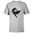 thumbnail image 1 of Disney Descendants 3 Mal Heart Dragons Motif - Short Sleeve T-Shirt for Kids -Customized-Athletic Heather, 1 of 5
