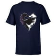 thumbnail image 1 of Disney Descendants 3 Mal Heart Dragons Motif - Short Sleeve T-Shirt for Kids -Customized-Navy, 1 of 5