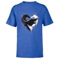 thumbnail image 1 of Disney Descendants 3 Mal Heart Dragons Motif - Short Sleeve T-Shirt for Kids -Customized-Royal, 1 of 5