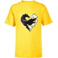 thumbnail image 1 of Disney Descendants 3 Mal Heart Dragons Motif - Short Sleeve T-Shirt for Kids -Customized-Yellow, 1 of 5