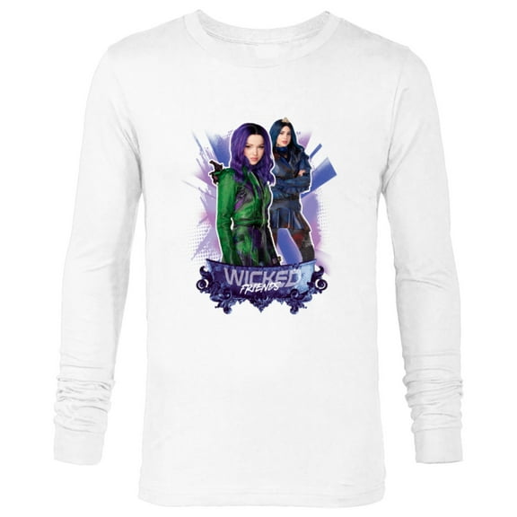 Disney Descendants 3 Mal and Evie Wicked Friends - Long Sleeve T-Shirt for Men -Customized-White