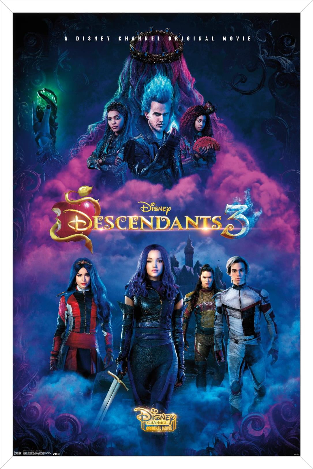 Disney Descendants 3 - One Sheet Wall Poster, 14.725" x 22.375", Framed