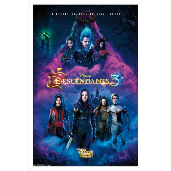 Disney Descendants 3 - One Sheet Wall Poster, 22.375" x 34", Framed