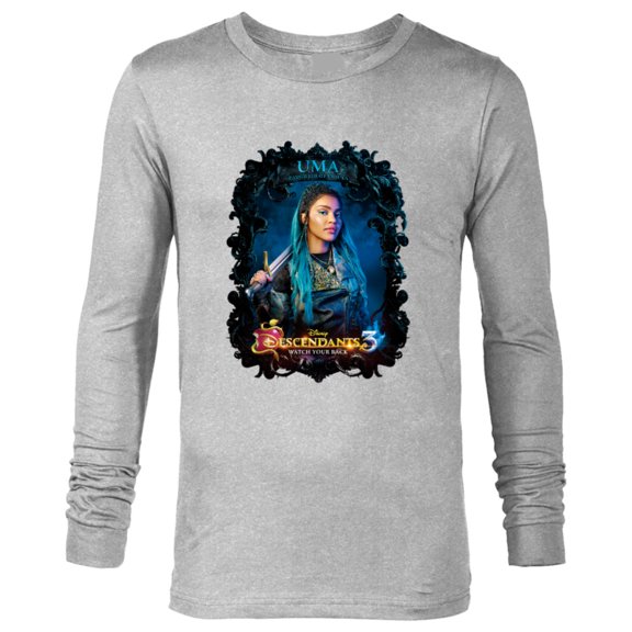 Disney Descendants 3 Uma Watch Your Back - Long Sleeve T-Shirt for Men -Customized-Athletic Heather