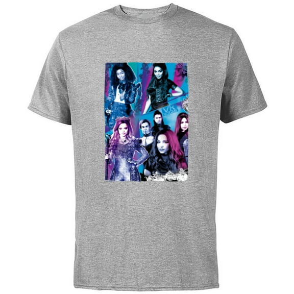 Disney Descendants 3 VK Kids - Short Sleeve Cotton T-Shirt for Adults -Customized-Athletic Heather