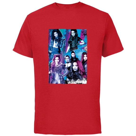 Disney Descendants 3 VK Kids - Short Sleeve Cotton T-Shirt for Adults -Customized-Red