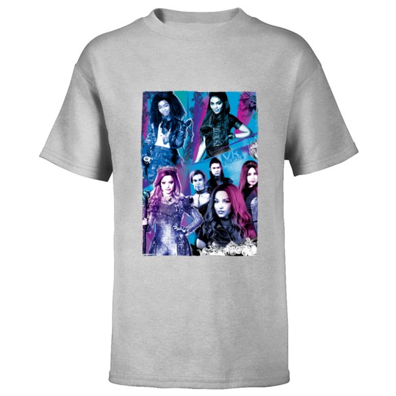 Disney Descendants 3 VK Kids - Short Sleeve T-Shirt for Kids -Customized-Athletic Heather