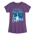 thumbnail image 1 of Disney - Descendants 4 - Not A Villain Champion - Youth Girls Fitted Short Sleeve Graphic T-Shirt, 1 of 5