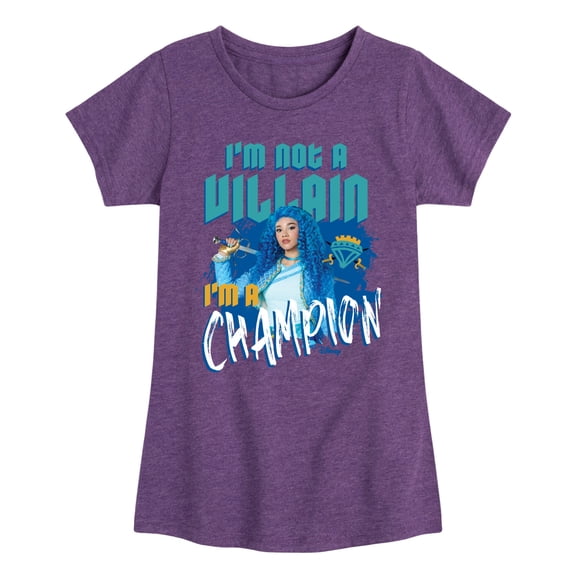 Disney - Descendants 4 - Not A Villain Champion - Youth Girls Fitted Short Sleeve Graphic T-Shirt
